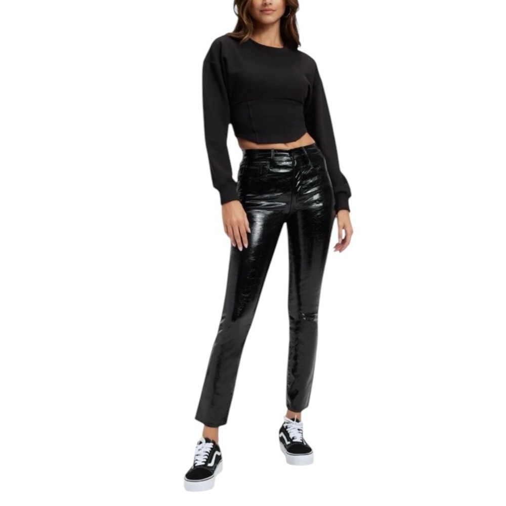 GOOD AMERICAN Faux Leather Jeans! Retail $175. - Picture 8 of 8